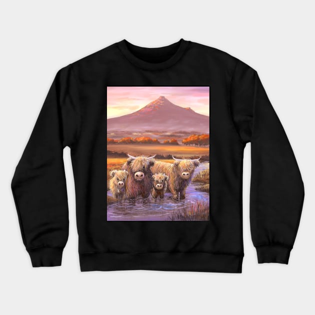 Muckle Coows of Bennachie Crewneck Sweatshirt by Grahamgc